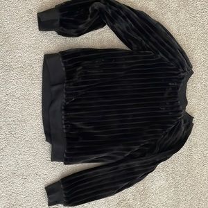 Black velvet sweater
